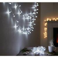 Damla Uçlu Beyaz Işık Şeffaf Kablo  10m 100 Led