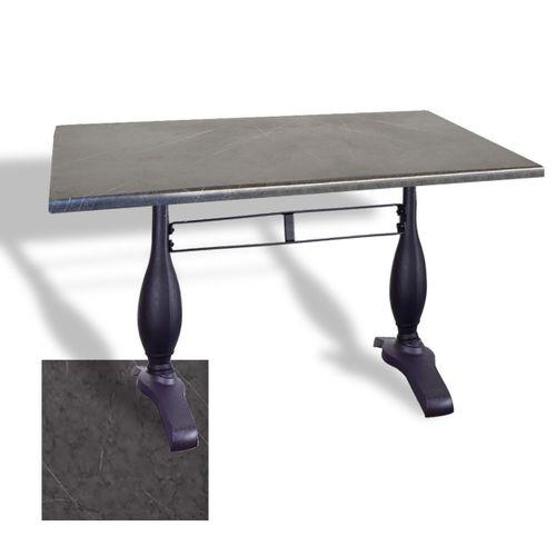 Dockers Çipa 3011 Döküm Ayak Masa 70x120 cm - (Werzalit, Wermodin ve Allzalit Tabla) - Grey Marble