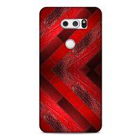LG K50S Kılıf Patchwork (28) Arka Kapak Kırmızı Siyah