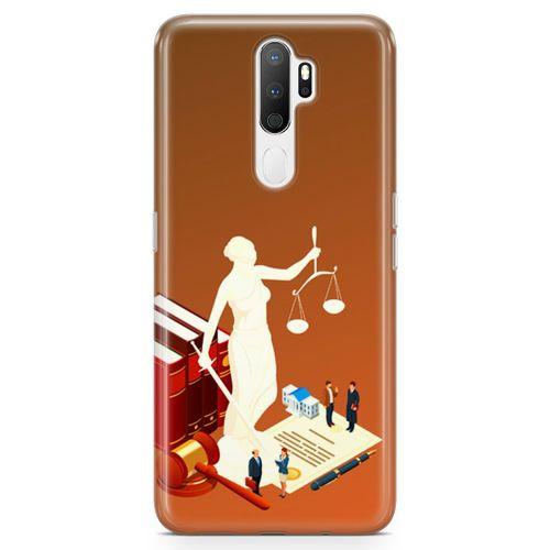 Oppo A5 2020 Kılıf Hakim Savcı Avukat Arka Kapak Koruma Desenli Full Koruyucu