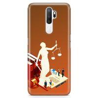 Oppo A5 2020 Kılıf Hakim Savcı Avukat Arka Kapak Koruma Desenli Full Koruyucu