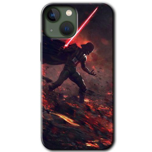 iPhone 13 Mini Kılıf Baskılı Kapak - Darh Vader Wars +Tam Ekran Koruyucu