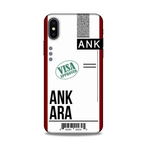 Apple iPhone XS Kılıf Uçak Bileti Ankara Arka Kapak Koruma Desenli Full Koruyucu