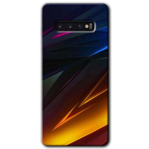 MRCİLETİSİM MRCİLETİSİM Samsung Galaxy S10 Kılıf HD Desen Baskılı Arka Kapak + Temperli Cam - Stranger Lines