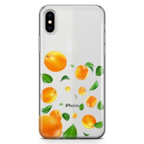 Apple iPhone XS Max Kılıf Kayısılar Arka Kapak Koruma Desenli Full Koruyucu