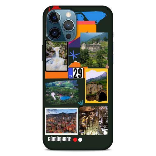 Lopard Apple iPhone 12 Pro Max Uyumlu Kılıf Şehirli ※ (29) Gümüşhane Arka Koruma Kılıfı