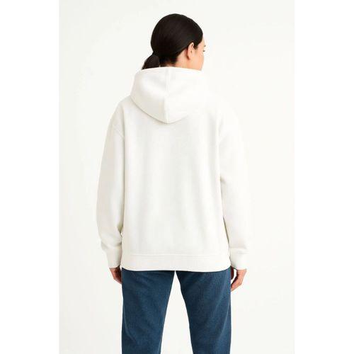 Samuray Ninja Çift Kapşonlu ZIP Fermuarlı Kanguru Çepli Hoodie Maske Detaylı Swetshirt - Beyaz