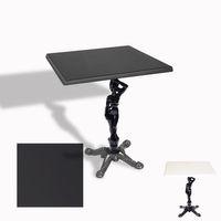 Dockers Çipa 1003 Döküm Ayak Kare Masa 60X60 cm - (Werzalit, Wermodin ve Allzalit Tabla) - Siyah