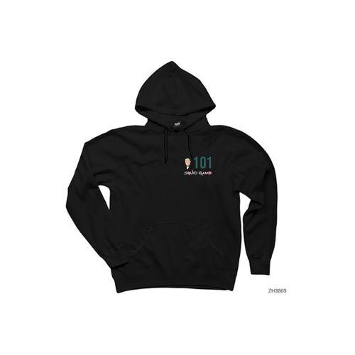 Squid Game Gamer 101 Siyah Kapşonlu Sweatshirt Hoodie