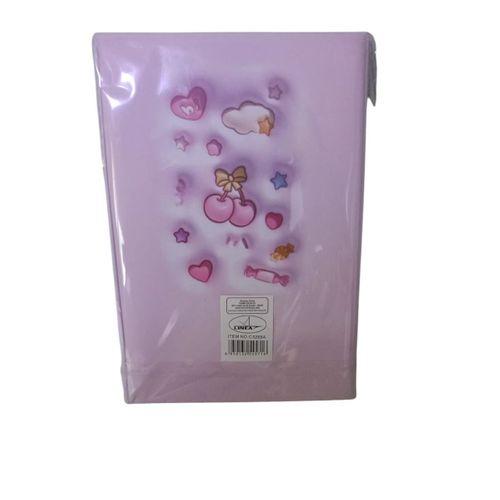 LİNEA PUFFY KABARTMA YÜZEY ( 14*20 CM) 80 YAPRAK RENKLİ ÇİZGİLİ HATIRA DEFTERİ ( Pink Unicorn )