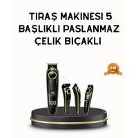 Erkek Bakım Seti 5’i 1 Arada Şarjlı Paslanmaz Çelik Başlıklı