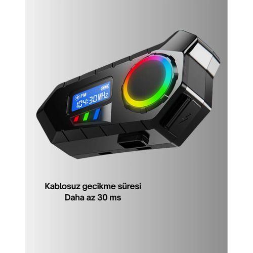 500mah Bataryalı Bluetooth 5.4  İnterkom Led Ekranlı Fm Destekli
