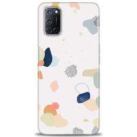 Oppo A92 Kılıf HD Baskılı Kılıf - Benekler ve Renkler + Tam Ekran Koruyucu