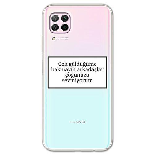 Huawei P40 Lite Kılıf HD Yazı Baskılı Silikon Arka Kapak - Yazı 15