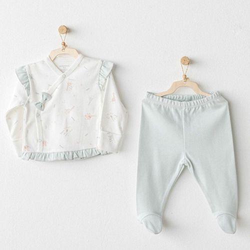 Andywawa Andywawa AC25508 Sıde Snap Set Love Family 2'Li Zıbın Set Mint