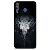 Samsung Galaxy M30 Kılıf Dragons (13) Silikon Kap Gri Ejderha