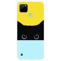 Realme C21 Kılıf HD Desen Baskılı Arka Kapak - Kara-Kedi