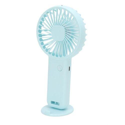 Mini Fan,Telefon Tutucu,Portatif El Vantilatörü Mavi  9,3X19Cm Usb Şarjlı El Fanı