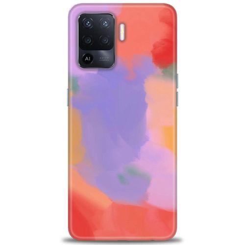 Oppo Reno 5 Lite Kılıf HD Baskılı Kılıf - Kırmızı + Tam Ekran Koruyucu