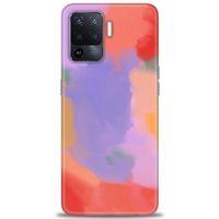 Oppo Reno 5 Lite Kılıf HD Baskılı Kılıf - Kırmızı + Tam Ekran Koruyucu