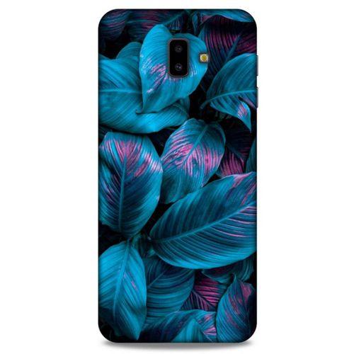 Samsung Galaxy J6 Plus Uyumlu Kılıf Mavi Delisi (48) Bumper Kılıf Yaprak