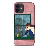 Apple iPhone 12 Kılıf Depresyon (18) Telefon Kılıfları Pembe Yeşil