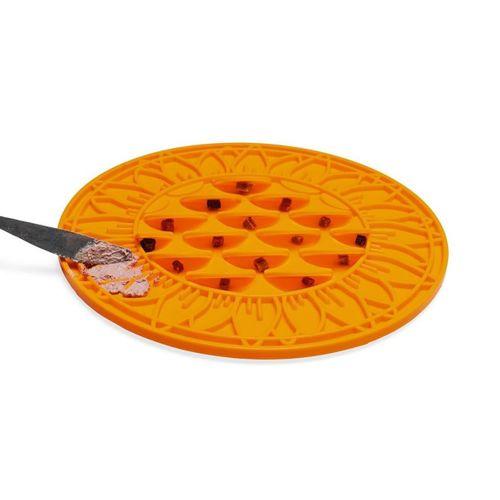 Beeztees Yavru Köpek Mama Yeme Oyuncağı, Daire Şeklinde, Silikon, Turuncu, 30cm