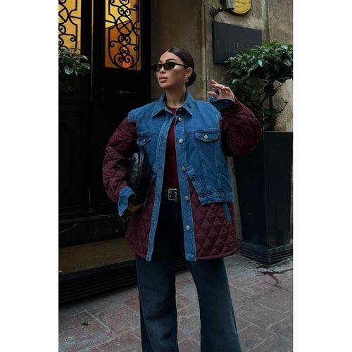 Denim Garnili Kapitone Ceket 7071