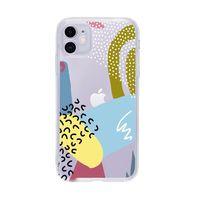 iPhone 11 Colorful Patterns Premium Şeffaf Silikon Kılıf