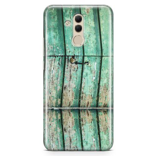 Huawei Mate 20 Lite Kılıf Yeşil Tahta Kapı Arka Kapak Koruma Desenli Full Koruyucu