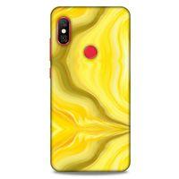 Mermer Desenli (11) Tema Tam Koruma Sarı Xiaomi Redmi Note 6 Pro Kılıf