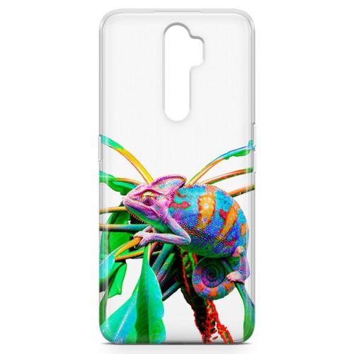 Oppo A5 2020 Kılıf İguana Arka Kapak Koruma Desenli Full Koruyucu