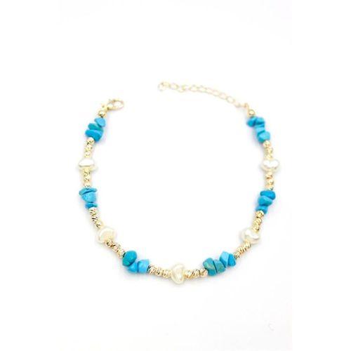 Dorika Taş Halhal - Turkuaz