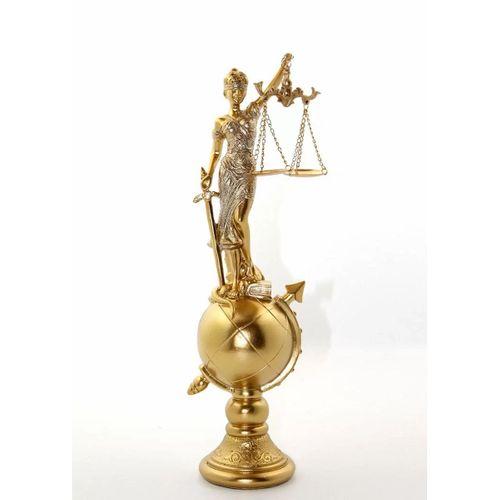 Polyester Dünya Küre Üzerinde Adalet Biblosu Model 2