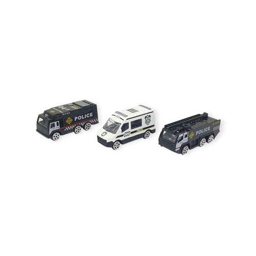 3'lü İş Makinaları Road Seti - Die Cast - DS044 - Polis