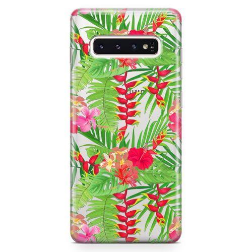 Samsung Galaxy S10 Plus Kılıf Hatmi Çiçeği Arka Kapak Koruma Desenli Full Koruyucu