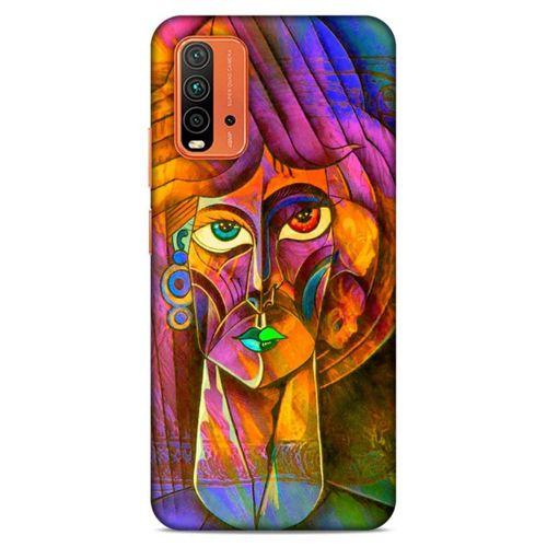 Lopard Xiaomi Redmi 9T Uyumlu Kılıf Sürreal Yüzler ♀ (50) Shockproof Kılıf Desenli
