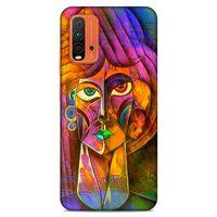 Lopard Xiaomi Redmi 9T Uyumlu Kılıf Sürreal Yüzler ♀ (50) Shockproof Kılıf Desenli