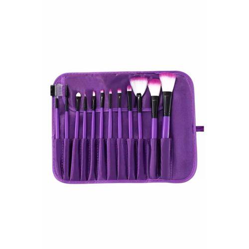 12 Parça Makyaj Fırça Seti Profesyonel Fondöten Allık Far Kontür Fırçası