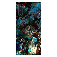 Lopard Samsung Galaxy Note 10 Uyumlu Kılıf Soyut Sanat (36) Desenli Glitter Kılıf