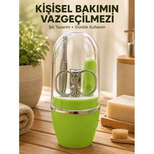 Yeşil Manikür Pedikür Bakım Seti Çok Amaçlı Kişisel Bakım Kiti
