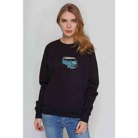Volkswagen Van Baskılı Siyah Kadın Sweatshirt