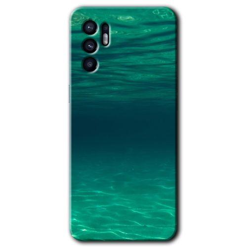 OPPO Oppo Reno 6 Kılıf HD Desen Baskılı Arka Kapak + Temperli Cam - Derin Deniz
