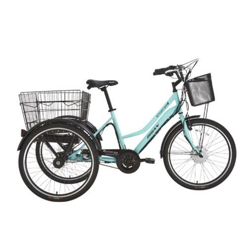 Bisan E-Porter Lx-26 Elektrikli Kargo Bisikleti 3 Vites Turkuaz 44 cm