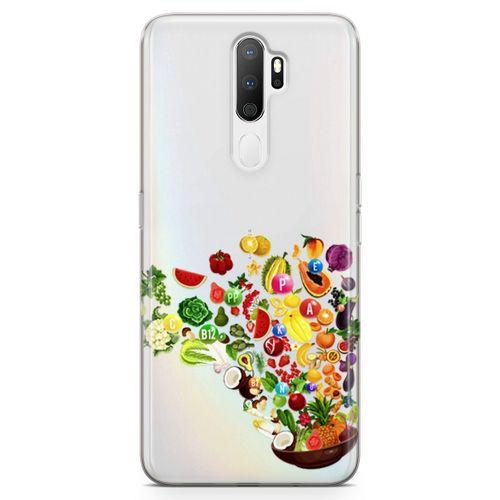 Oppo A5 2020 Kılıf Vitamin Tablosu Arka Kapak Koruma Desenli Full Koruyucu