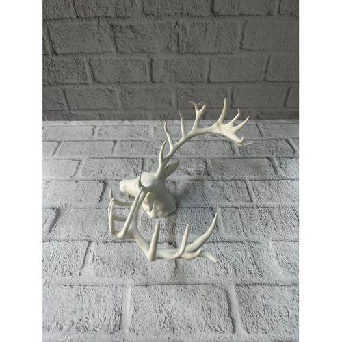 Dekoratif Geyik Başı Heykel 25 Cm Modern Minimal Tasarım