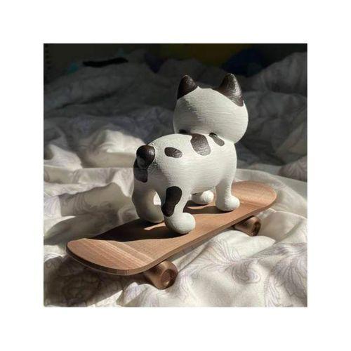 Kaykay Üstünde Kedi (Bu ürün Sadece Plastik parçadır - Almadan Önce Soru Sorabilirsiniz)