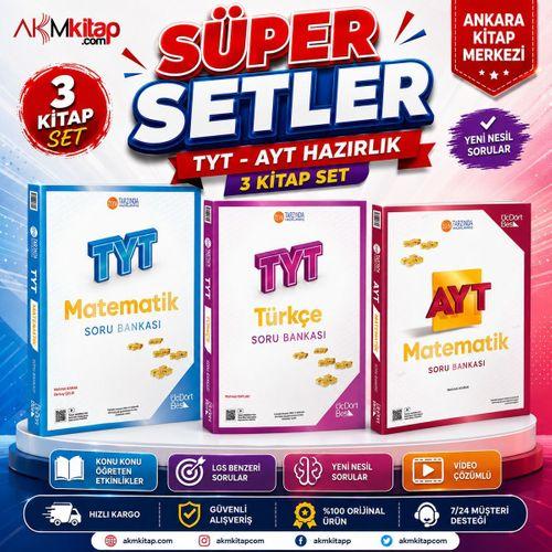 Üç Dört Beş TYT Matematik ile Türkçe ve AYT Edebiyat Soru Bankası 3 Kitap Set