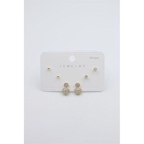 Çoklu Set Küpe - Altın