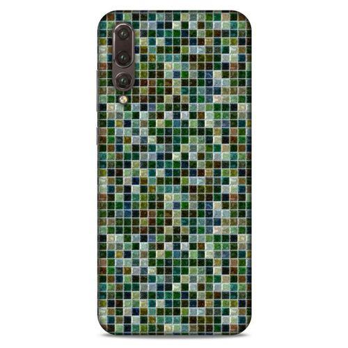 Mermer Desenli (29) Tema Arka Koruma Kılıfı Haki Huawei P20 Pro Kılıf